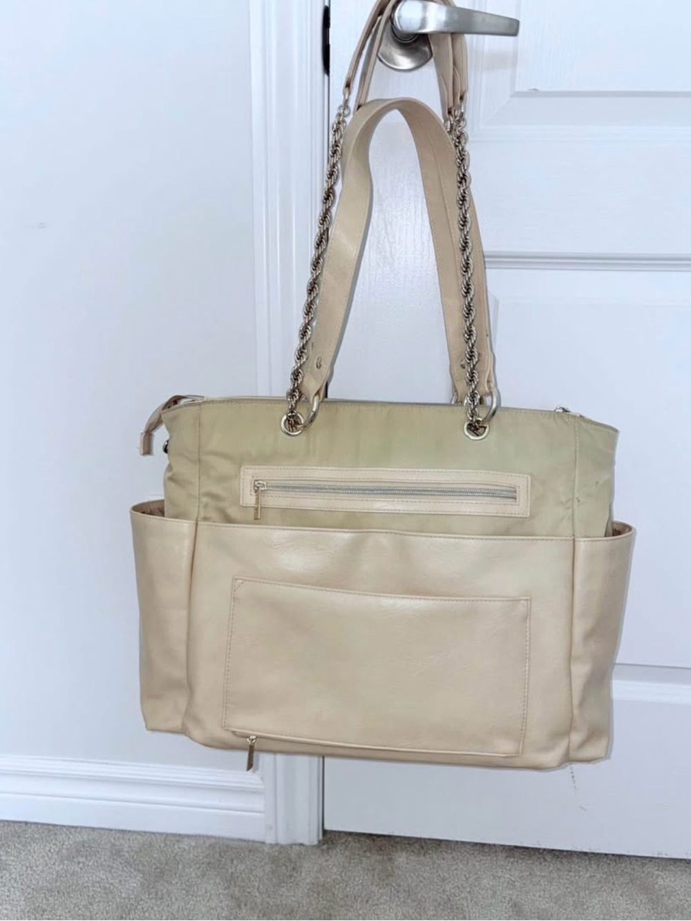 BEIS Beige Tote Diaper Bag